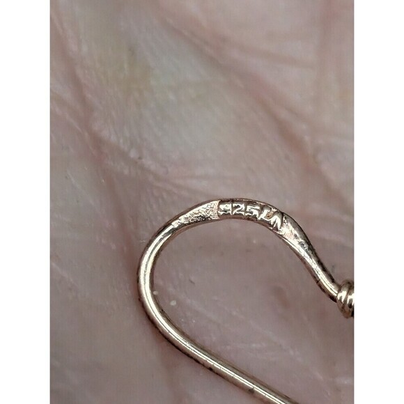 Vintage Sterling Gold Vermeil Heart Earrings - Picture 8 of 9